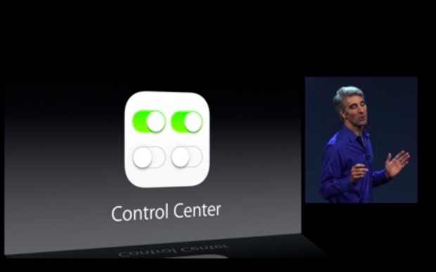 iOS 7 mit neuem Controll Center (Bild: Apple/Screenshot: Golem.de)
